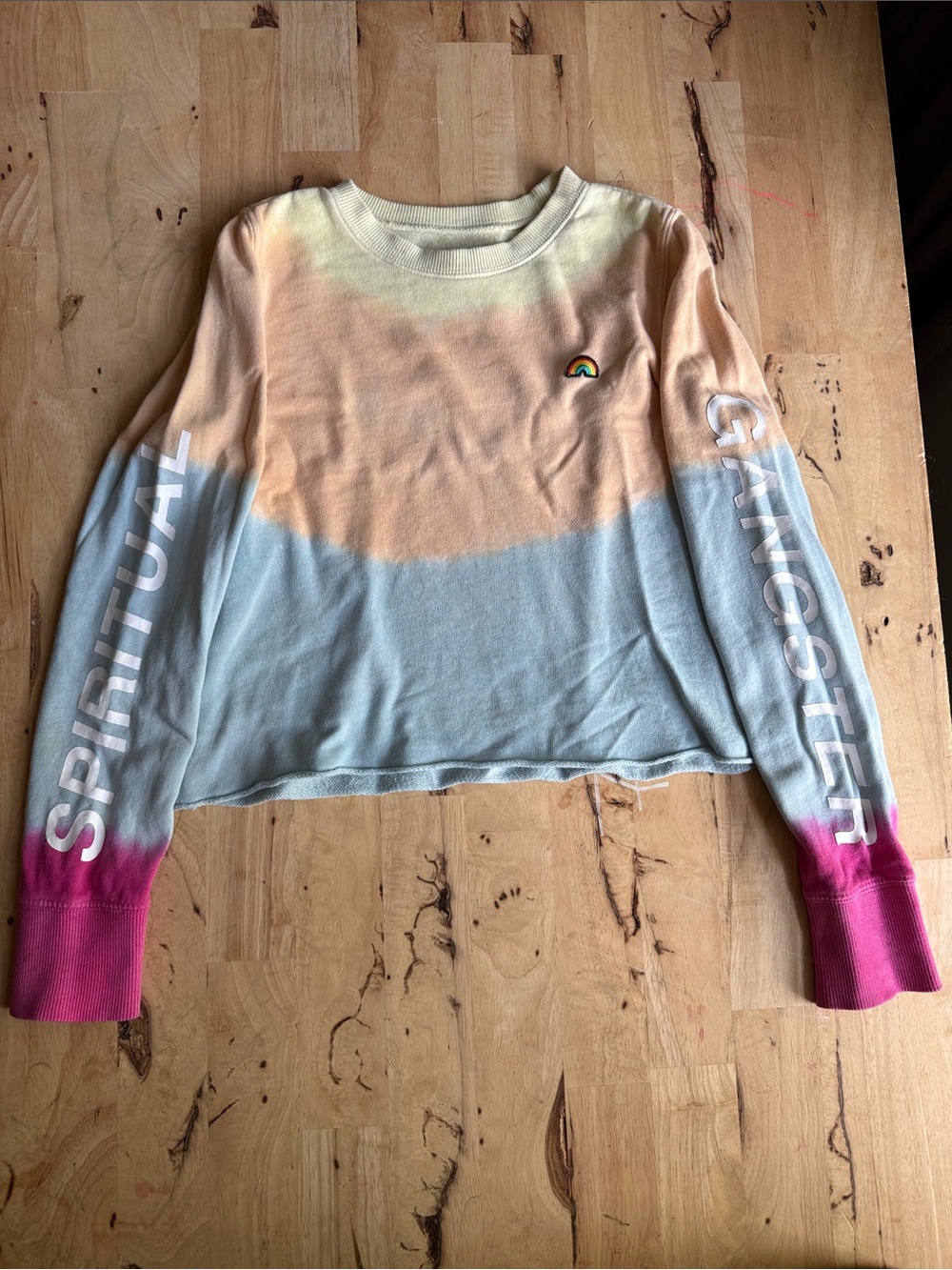 Girls Spiritual Gangster Cropped Crew Sweatshirt